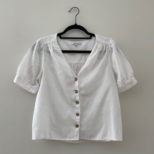 Madewell Linen white button up